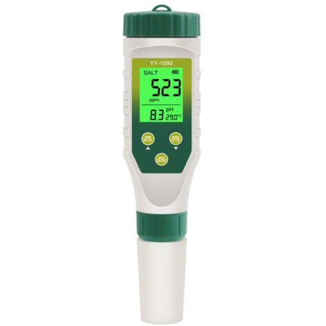 PH Wert Messgerät 5-in-1 Pooltester - Misst PH, EC, TDS, Salz & Temperatur Für Pool & Aquarium