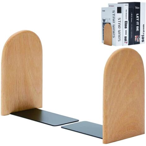 Serre Livre 1 Paires Serre Livres En Bois Bookends Robustes Presse 