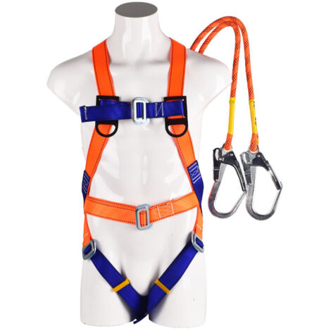 Kit Anti-chute Pour Toit - Harnais + Sangle 10m + Absorbeur D'énergie (normes Allemandes)
