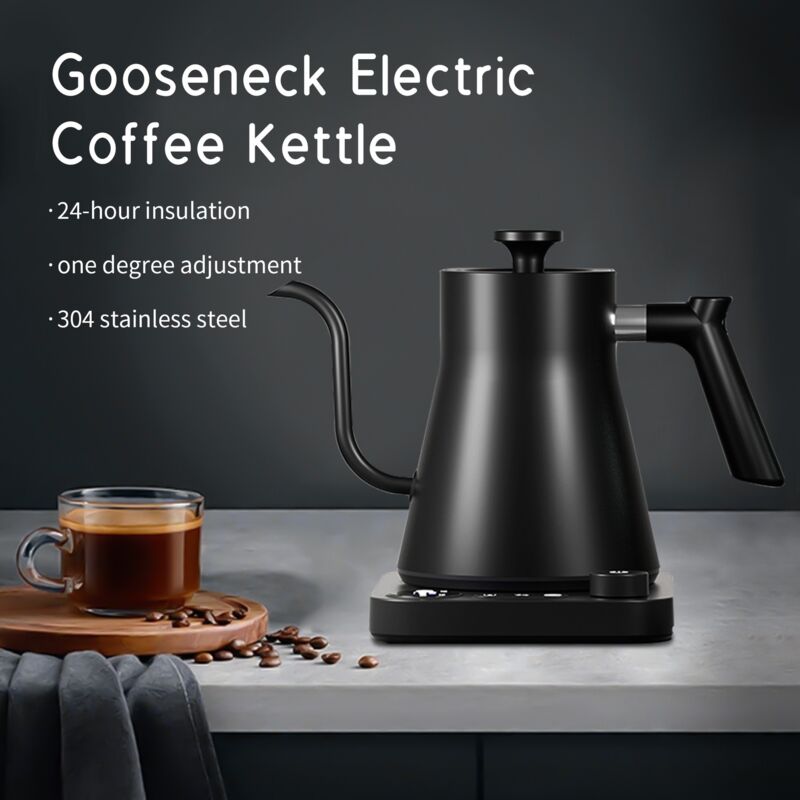 Gooseneck Kettle Bollitore Per Caffè A Collo Di Cigno, 1,2 L, In Acciaio Inossidabile Per Te 94704882 Bollitore Latte Elettrico - 11