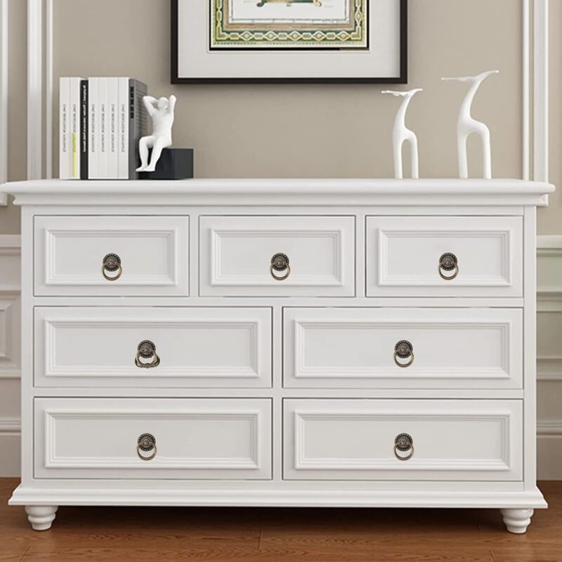 4 Maniglie Vintage Per Mobili - Maniglie Antiche In Lega Di Zinco Per Cassetti E Armadi 95x51 Mm - Foto 4