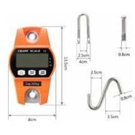 Bilancia Digitale Per Gru, Capacitu00e0 Di Carico 1500 Kg Bilancia Da Appendere Con Gancio E Retroilluminazione - Foto 3