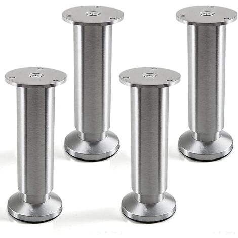 Gampe Per Mobili Regolabili MFV1 - Grigio Inox, Set Di 4, Per Armadi E Scaffali - Foto 6