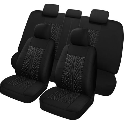 Coprisedili Auto Chezope In Pelle Beige – Set Completo Universale Impermeabile Con Airbag Compatibili, 2 Anteriori + 3 Posteriori Per Auto, SUV, Camion - 5