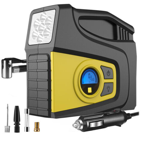 Compressore Aria Portatile Auto Con Manometro Digitale LCD - Gonfiaggio 35S, Luce LED, Da Accendisigari - Foto 3