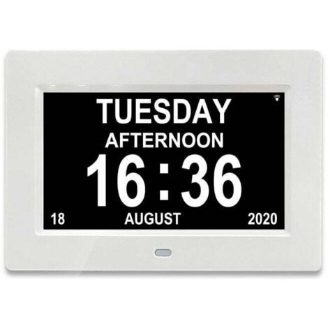 Orologio Digitale VHV Da 7 Pollici Con Calendario E Auto Dimming - Promemoria Per Alzheimer E Display Multilingua