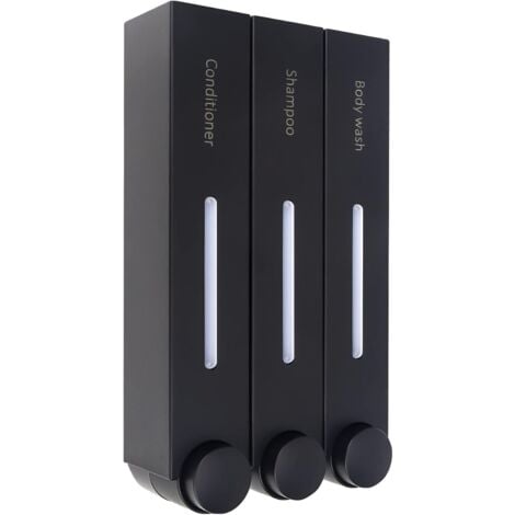 Dispenser Parete Per Shampoo E Balsamo - 3 Bottiglie Ricaricabili Con Etichette Impermeabili - Foto 4