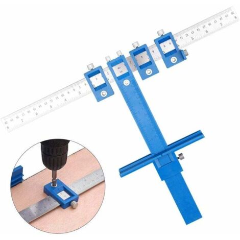 Strumenti Di Misurazione Cabinet Hardware Jig Tool Drill Punch Locator Guida For Modello Di Trapano Regolabile For Porta E &Strumenti For L'installazione Della Manopola Della Maniglia Del Cassetto - Foto 5