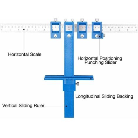Strumenti Di Misurazione Cabinet Hardware Jig Tool Drill Punch Locator Guida For Modello Di Trapano Regolabile For Porta E &Strumenti For L'installazione Della Manopola Della Maniglia Del Cassetto - Foto 8
