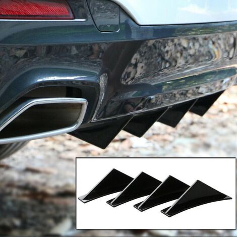 10 Pezzi Pinne Di Squalo Adesive Universali Per Auto – ABS Nero, Antigraffio, Aerodinamiche