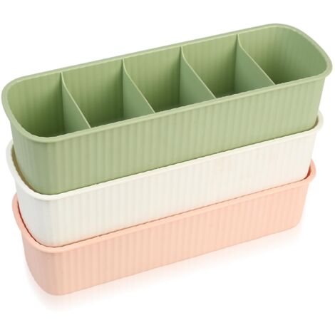Scatola Porta Cavi Organizer Da Scrivania, Organizer Cavi Elettrici, Organizer Cavi Plastica Trasparente, Con 7 Divisori Rimovibili E 10 Fascette Per Cavi
