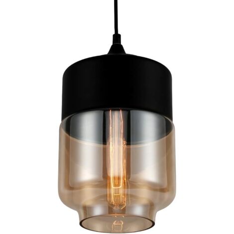 Lampadario A Sospensione In Stile Industriale Vintage Loft ALBION Nero - Foto 5