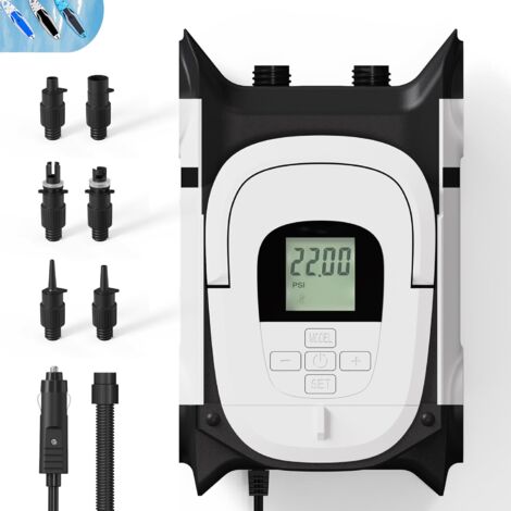 Mojimdo Pompa Elettrica Professionale per SUP - 20PSI, Ricaricabile con Luce Integrata - Gonfiaggio Rapido a Doppia Velocità e Autospegnimento