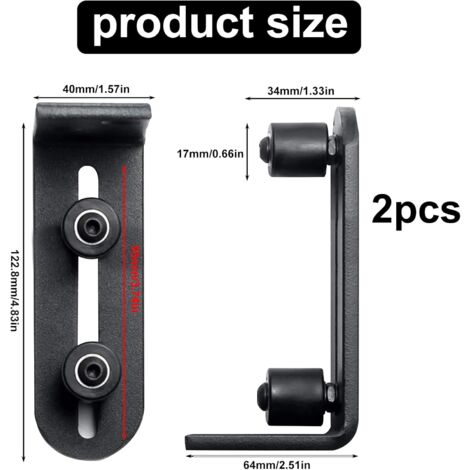 HOTOOLME 2pcs Guida Porta Scorrevole Pavimento, Guida Inferiore - 7