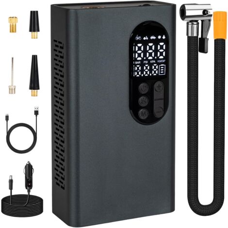 Mini Compressore Elettrico Portatile 150PSI – 6000mAh, LED, Pompa Aria Per Auto E Bici