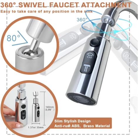 Aeratore Per Rubinetto 3 Modalità 360° Girevole Testa Di Spruzzo Per Lavello Da Cucina Aeratore Per Rubinetto Da Cucina Adattatore Per Ugello Per Rubinetto Da Cucina G12 Schiuma Per Rubinetto Fm22 86137955