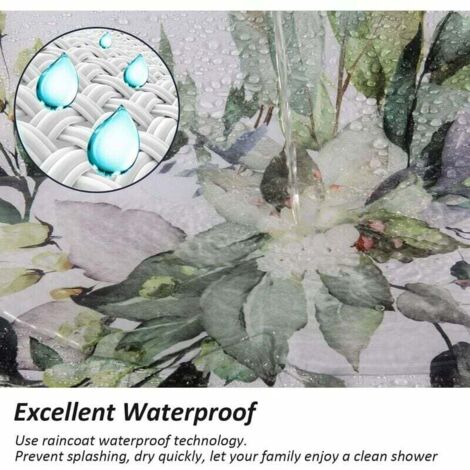 Tenda Da Doccia Pasquale 180x180cm - Con Coniglietti, Uova E Fiori, Impermeabile E Lavabile - Foto 1