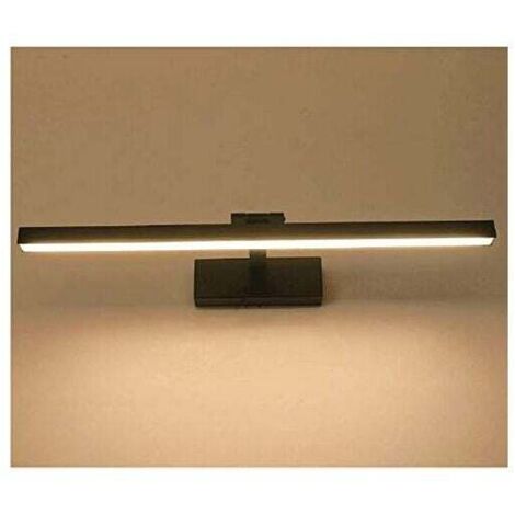 Specchio LED Da Bagno 40cm Nero 9W 680 Lumen IP44 - Luce Da Trucco Senza Sfarfallio 4000K - Foto 7