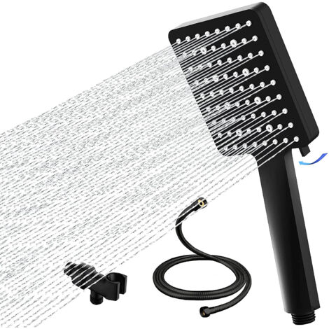 Kit Doccia Soffione Doccino Miscelatore e Cascata in Acciaio Inox 55x23 cm da Parete Rek – acquista su Giordano Shop