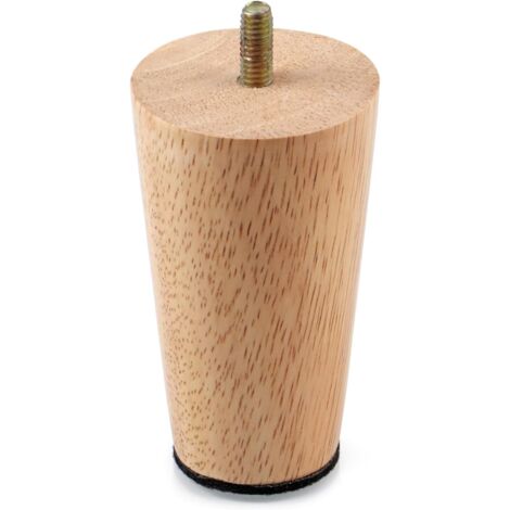 Set Di 4 Gambe Per Mobili In Legno - Gambe Di Ricambio Per Divano Da 8 Cm Con Accessori Design Inclinato 71767691 - Foto 3
