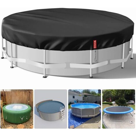 Copertura per Piscina 10 Piedi Copertura per Piscina Invernale Nera