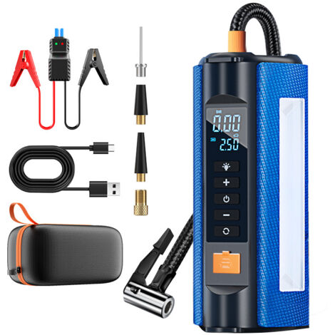 CARHEV 3000A Avviatore Batteria Auto, 24000Ah Avviatore Eergenza Per Auto(Adatto a Tutti i
