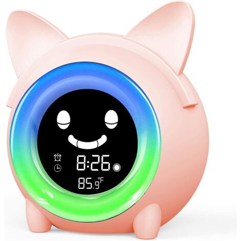Welgo Allenatore del sonno dei bambini, sveglia OK to Wake, macchina del rumore bianco sogno sul comodino, 12 suoni lenitivi, luce notturna regolabile, sonnellino, timer di sonno, blocco bambini
