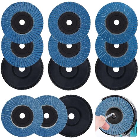 Dischi Lamellari Per Smerigliatrice - Set 12 Pezzi Grana 40/60/80/120 Diametro 76mm - Foto 8