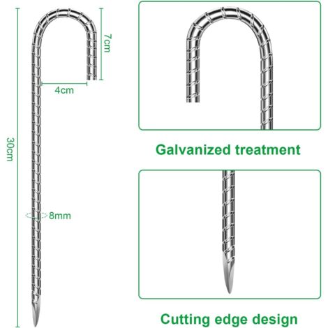 Pinnacle Mercantile - Picchetti per tende, da giardino, 23 cm