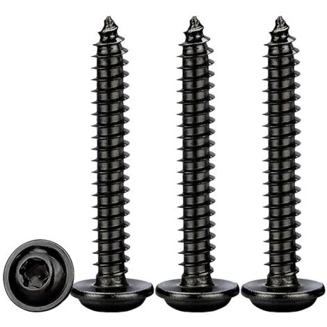 Tornillos De Chapa Cabeza Plana M2.9-M4.2 - Acero Inoxidable 304 Negro V2A, Ideal Para Montajes Industriales