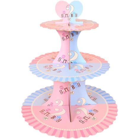 3-stöckiger Cupcake-Ständer Mit Feen-Design – Inkl. 24 Topper, Für 1. Geburtstag & Babyparty