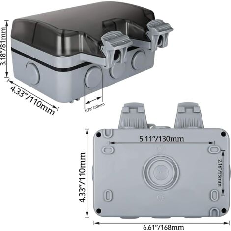 Enchufe Doble Impermeable Exterior IP66 13A Tormenta Jardín Enchufe Doble Impermeable Exterior 13A IP66 - Resistente A Tormentas, Para Jardín, Terraza O Garaje Mario Strikers Switch