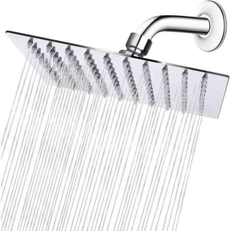Cabezal De Ducha De Lluvia Cuadrado GGStudy 12 Pulgadas - Acero Inoxidable 304, Alta Presión, Fácil Limpieza