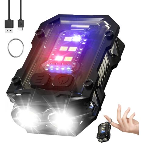Linterna LED Miniatura Recargable Por USB - 900 Lúmenes, Llavero, Luz Roja De Señal, IP65 Resistente Al Agua