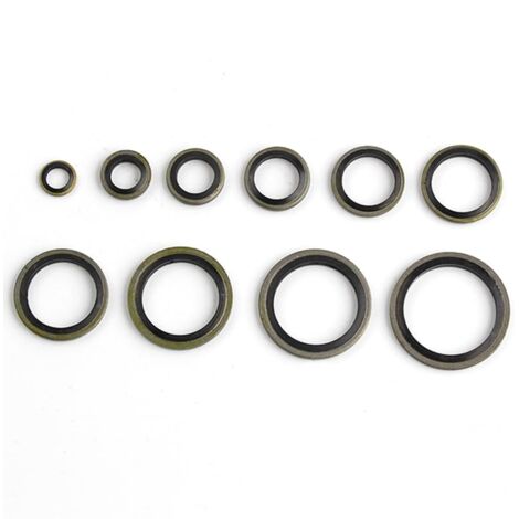 Kit 150 Anelli Di Tenuta Idraulici | M6-M24 Con Bordino In Gomma | In Scatola Portaoggetti | Resistente Olio E Calore