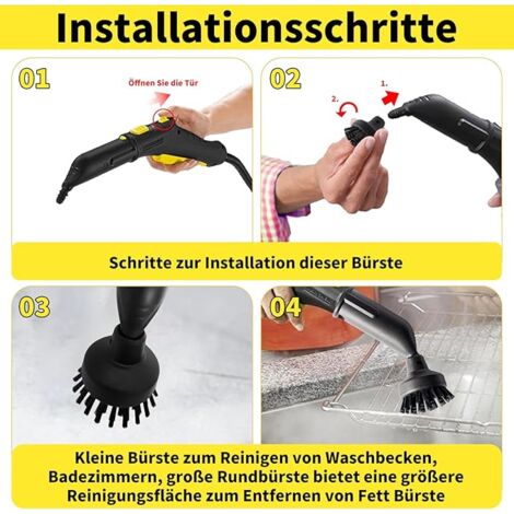 Kit de accesorios de 8 piezas para limpiadoras a vapor Kärcher Easyfix