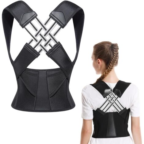 1 pcs Corrector Postura Espalda Ajustable Transpirable Corrector de Espalda Faja Lumbar Hombre Mujer Postura Espalda Corrector Espalda Recta para Alivio Del Dolor de Cervicales y Espalda,L