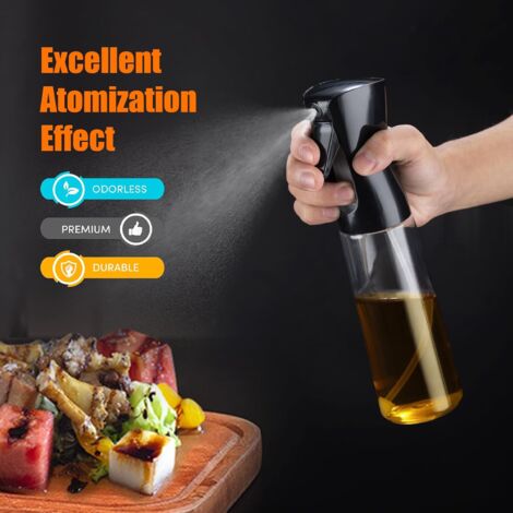 Pulverizador De Aceite De Vidrio - 180 Ml, Con Cepillo Limpiador, Boquilla En Abanico, Libre De BPA, Ideal Para Cocina Saludable