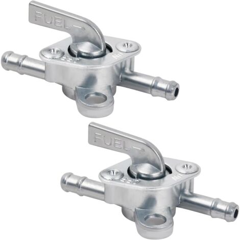 Válvula de cierre del tanque de combustible - Juego de 2 interruptores universales de 6 mm para ciclomotores, motocicletas y vehículos todoterreno de 50 cc, 70 cc, 90 cc, 110 cc, 125 cc y 150 cc. (1/5)