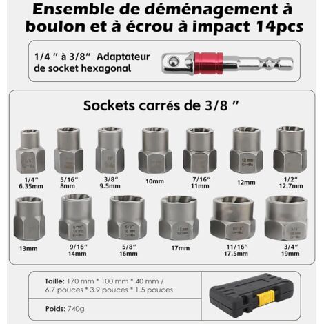Ahlsen Juego De Extractores, Juego De Vasos Extractores Para Pernos Dañados Para Quitar Tuercas