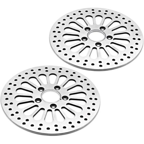 Disco de freno delantero y trasero de 11,5" para motocicleta, rotores de acero aleado para modelos Touring Softail Sportster y Dyna de 1984 a 2013 (excepto Touring de 2008 a 2013) (1/5)