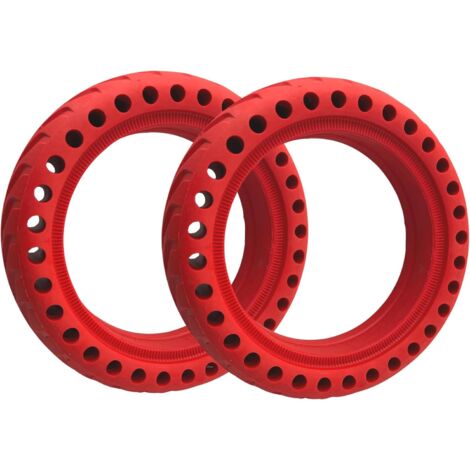 neumáticos sólidos para patinete Xiaomi M365/Pro/Pro2/1S/Essential/3 y Wispeed T850/T855/pro, rueda rígida de panal, antipinchazos, antideslizante, a prueba de pinchazos, delantero/trasero sólido. (1/4)