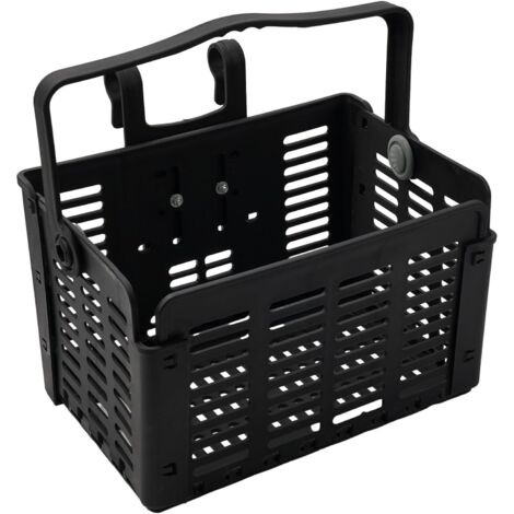 Cesta delantera de bicicleta plegable y extraíble para manillar de bicicleta eléctrica, bicicleta de abuela, bicicleta de ciudad