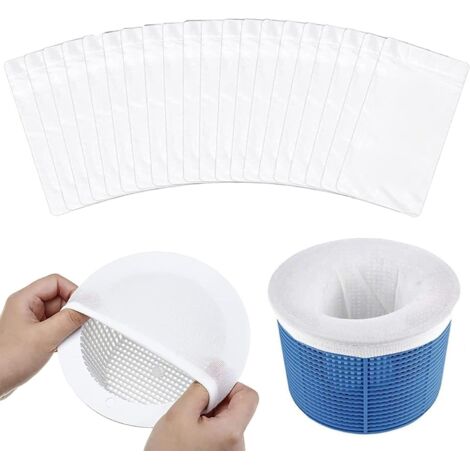 Calcetines Para Skimmer De Piscina - 20 Unidades Reutilizables, Atrapan Hojas Y Suciedad Fina