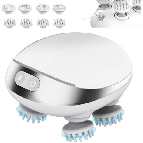 Masajeador de cabeza eléctrico 5 en 1, rascador de cabeza portátil para el crecimiento del cabello, limpieza profunda y relajación del estrés. (1/5)