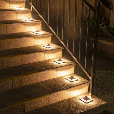 Spring Sale]Solar Rail Lights – Waterproof Deck, Stair & Fence Lighting, Brown / 8 Pack / Warm Light