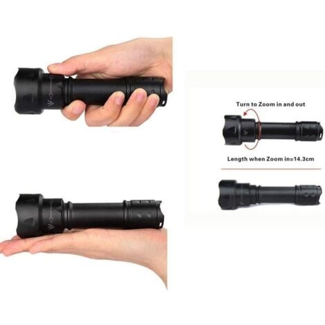 IR Flashlight Torch 850nm Infrared Light Night Vision Lamp