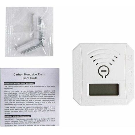 Gas Detector Carbon Monoxide Smoke Detector Combination Battery Operated CO Smoke Alarm with LED Display Screen Flash Sound Alarm Audible Warning Pattern