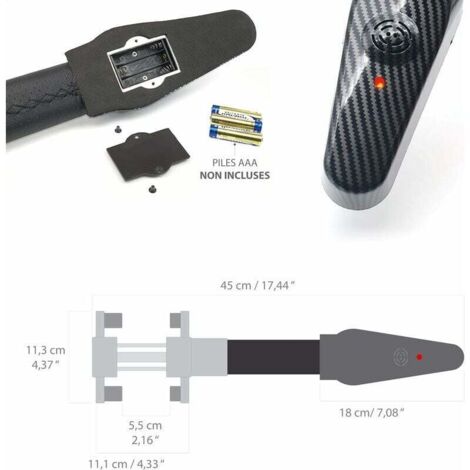 Anti-theft Car Alarm - 120 dB - Steering Wheel Lock for Cars, Mobile Homes, Trucks, Vans - Universal Vehicle Locking Rod - Security Locking Bar - Universal Steering Lock Protection Parking Block
