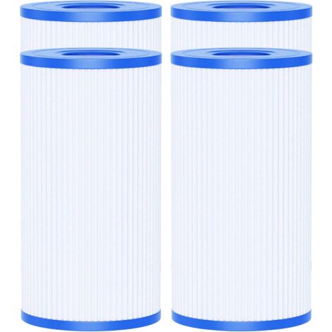 4 Pack Pool Filter Type A or C Compatible with 29000E/59900E, Easy Set Pool Filter Cartridges, 203mm x 106mm Above Ground Pool Filters (1/5)
